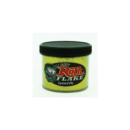 Roth Flake & Pearl Product Custard Pie Solid Metal Flake, .004 Baby Size, 2oz Jar BRF111
